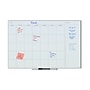 U Brands Floating Glass Dry Erase Calendar Board, Frameless, 35" x 23", White Frosted Surface (2775U00-01)~#|#~A8995984-173D-4165-B2C313D47B5BC3FD_sc7