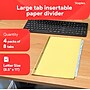 Staples Large Tab Insertable Paper Divider, Clear, 8-Tabs, 4 Sets (13516/14482)~#|#~A8A15633-D29C-42BB-BE8E289C23EBF810_sc7