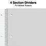 Staples® 5-Subject Subject Notebooks, 8" x 10.5", Wide Ruled, 200 Sheets, Assorted Colors (52694M)~#|#~A8A3C890-5B64-487B-832EA9E23C74B67D_sc7