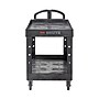 Rubbermaid 2-Shelf Plastic/Poly Mobile Utility Cart with Swivel Wheels, Black (FG454600BLA)~#|#~A8A493E5-F49A-40A9-9549461D0E9CAC37_sc7
