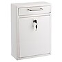 AdirOffice Steel Large Wall Mounted Drop Box Interoffice Mailbox, Key Lock, White (631-04-WHI)~#|#~A8A74199-7F11-4F03-A1726215111ECDA2_sc7