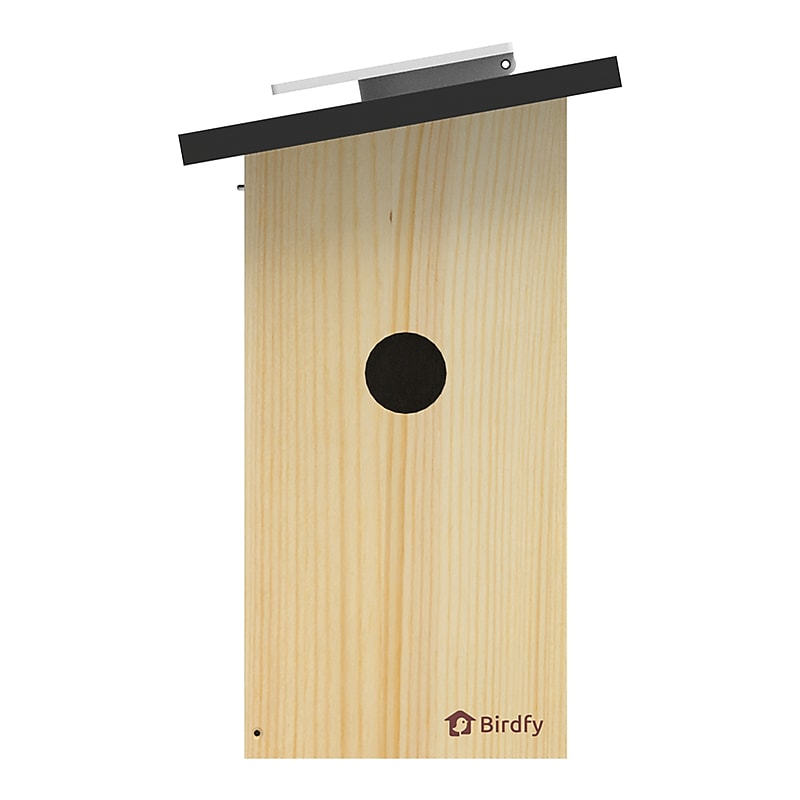 Birdfy Nest Ebony Birdhouse with Camera, Solar Panel and AI by Subscription, Multicolored (EPPAMBNI8802110) image 1