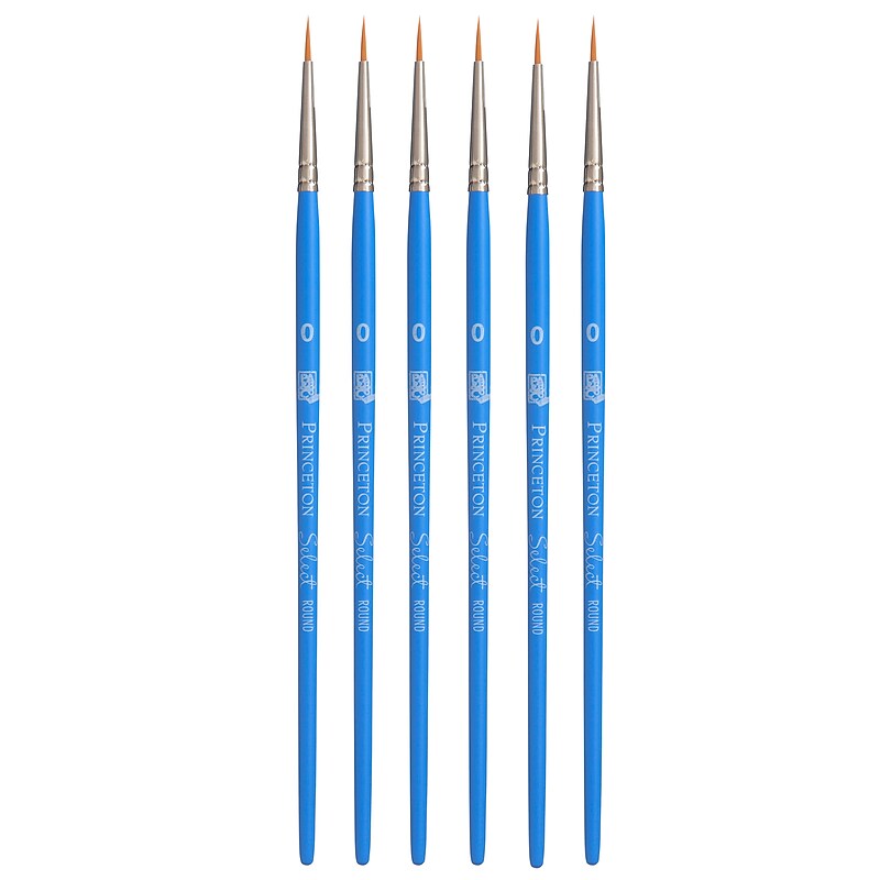 Princeton Select Artiste Mixed Media Synthetic Round Brush, 6/Pack (PBXP3750R0-6) image 1
