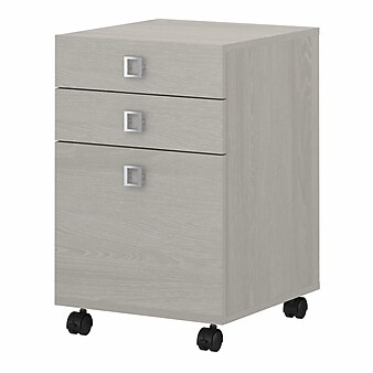 Office by kathy ireland® Echo 3-Drawer Mobile File Cabinet, Letter, Gray Sand, 16" (KI60201-03)