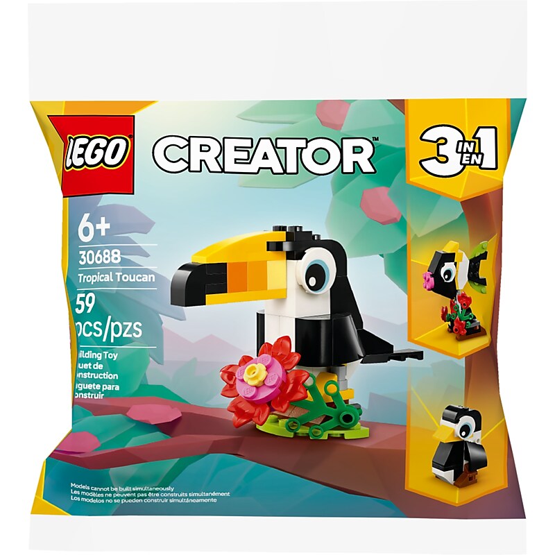 LEGO Creator Tropical Toucan, 59 Pieces (30688) image 1
