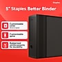 Staples 5" 3-Ring Better Binder, D-Ring, Black (44104)~#|#~A8C70EE8-340F-4727-ABEB046CD5104631_sc7