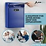 AdirOffice Steel Locking Wall Mounted Drop Box Interoffice Mailbox with Key and Combination Lock , Blue (631-04-BLU-KC-PKG)~#|#~A8CC0EA2-0003-4669-86BB6C90D0D8A582_sc7