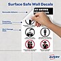 Avery Surface Safe "Prevent Germs from Spreading" Preprinted Wall Decals, 7" x 10", White/Black, 5/Pack (83174)~#|#~A8D10DE8-1D43-487B-AA53ECAD7E4C1CA9_sc7