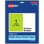 Avery Rectangle Multipurpose Labels, 8.5" x 11", Bright Green, 80/Box (94269)~#|#~A8D1398C-D005-4A22-BF72E55E2DD62215_sc7