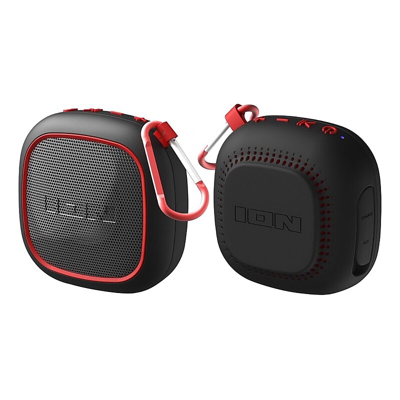 ION Magnet Rocker Wireless Bluetooth Portable Speakers, Water Resistant, Black, 2/Pack (MAGROCKER2P) image 1