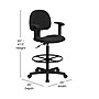 Flash Furniture Fabric And Fire-Retardant Foam Drafting Chair, Patterned Black (BT-659-BLK-ARMS-GG)~#|#~A8D22977-DC93-4E3A-9A47A48D1484E6B2_sc7