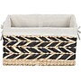 Household Essentials Double Chevron Cattail/Paper Storage Basket, Light Beige/Black (ML-6741)~#|#~A8D47DD2-3B89-4D12-814A59DBF858C3BF_sc7