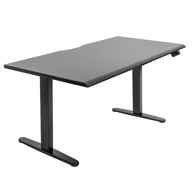 Mount-It! Dual Motor 60"W Electric Adjustable Standing Desk, Black (MI-18121) image 1