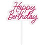 Party City Happy Birthday Cake Topper, White/Pink (AM100129)~#|#~A8DE5976-BC87-40C4-8037BE13C014D345_sc7