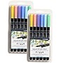 Lyra Aqua Brush Duo Water-Based Marker, Dual-Tip, Assorted Colors, 6 Markers/Set, 2 Sets/Bundle (LYXL6521061-2)~#|#~A8E5B5BE-2D81-4550-98763D3979477164_sc7