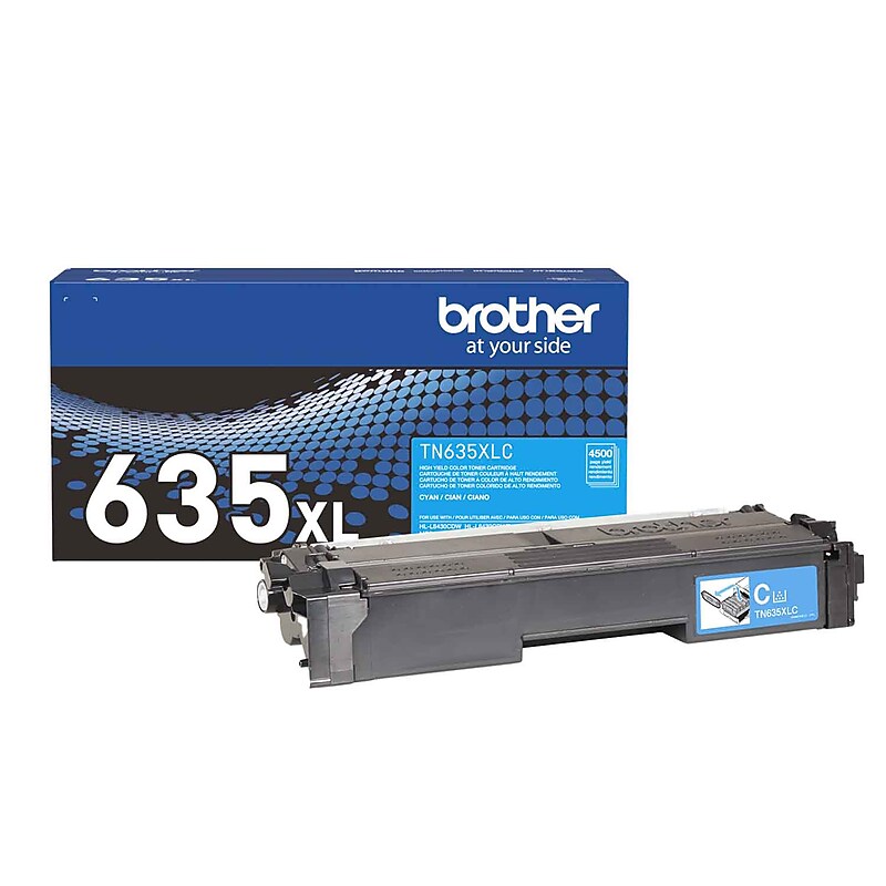 Brother TN635XL High Yield Cyan Toner Cartridge (TN635XLC) image 1
