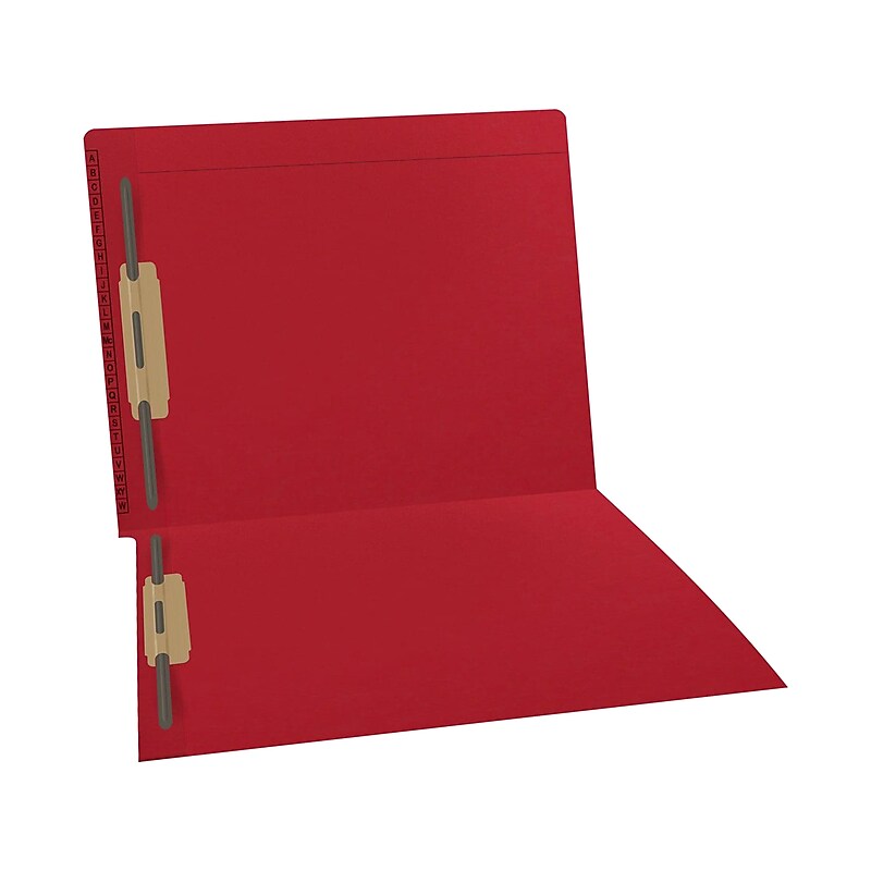 Medical Arts Press Kardex Reinforced End Tab File Folder, Straight Cut, Letter-Size, Red, 50/Box (F1180-RED) image 1