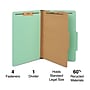 Staples 60% Recycled Pressboard Classification Folder, 1-Divider, 1.75" Expansion, Legal Size, Light Green, 20/Box~#|#~A8F72F90-C19F-4704-BC144142F3309767_sc7