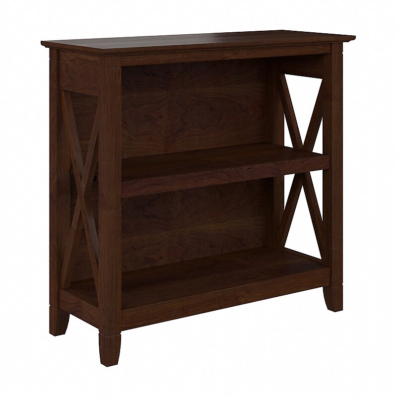 Bush Furniture Key West 30"H 2-Shelf Bookcase with Adjustable Shelf, Bing Cherry (KWB124BC-03) image 1