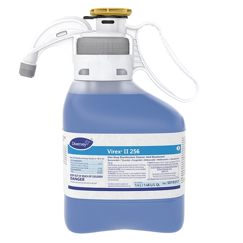 Virex II 256 Disinfectant for Diversey SmartDose, Minty Scent, 47.3oz. (5019317) image 1