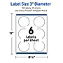 Avery Round Laser Multipurpose Labels, 3" Dia., White, 150/Pack (19479399449)~#|#~A8FD8E8A-D603-4F19-9A3BD772F70D543A_sc7