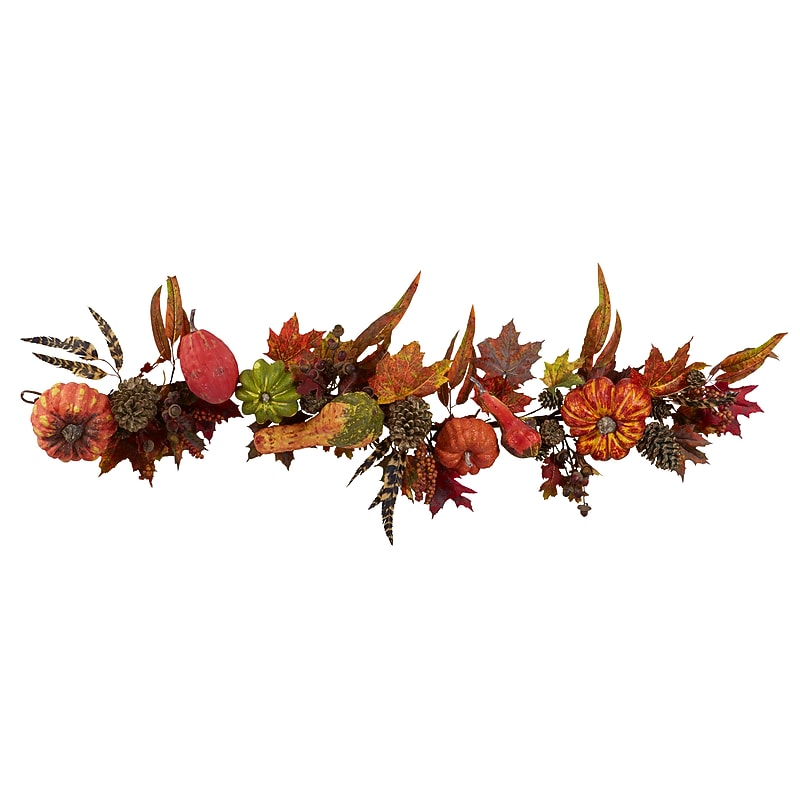 Nearly Natural 4938 Pumpkin and Gourd Garland image 1