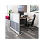 Luxor Workflow Series 5-Panel Freestanding Modular Room Divider System Starter Wall with Whiteboard, 48"H x 70"W, Gray/Silver~#|#~A900D86B-B53A-45BC-BBE0A2DEC7B665BE_sc7