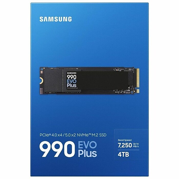 Samsung 990 EVO Plus 4TB M.2 PCIe Gen5 Solid State Drive, V-NAND