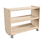 Flash Furniture Bright Beginnings Mobile 2-Section Storage Cart, 24.5"H x 31.5"W x 13"D, Brown (MK-KE24107-GG)~#|#~A90AA8C0-7061-437F-A26F72BACC55DDB7_sc7