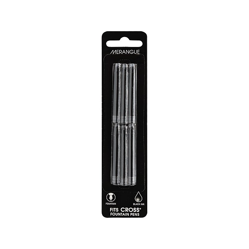 Merangue Cross Fountain Cartridge Pen Refill, Black Ink, 6/Pack (3872-3081-20-000) image 1