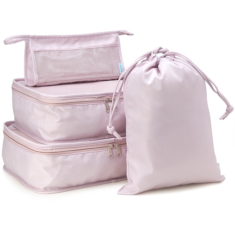 Bliss 4-Piece Polyester Packing Cube Set, Pink (SOAP0002) image 1