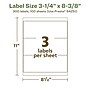 Avery EcoFriendly Laser/Inkjet Rectangle Multipurpose Labels, 3-1/4" x 8-3/8", White, 300/Box (94251)~#|#~A91237A5-49C0-4FBE-B99B26710100E744_sc7