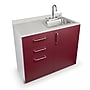 Viva Comfort 36.32'' H x 36" L Exam Room Medical Cabinet with Right Sink, 1-Door, 3-Drawers, Claret (902BASE36RSCL)~#|#~A912817E-A3D3-4665-9BE097CD491DAF0B_sc7