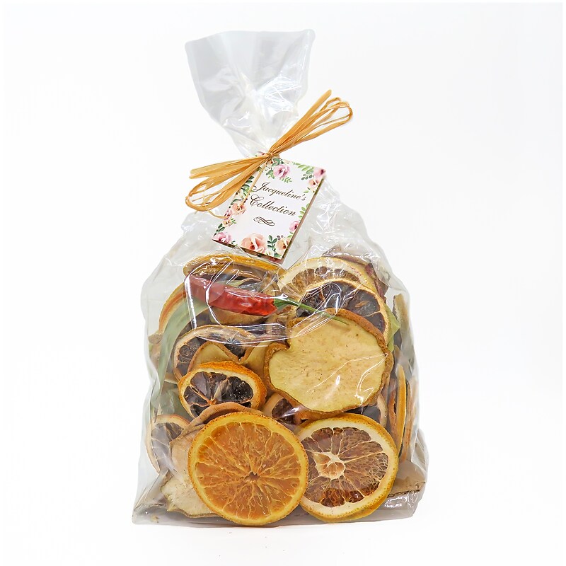 National Tree Company 6" 250 Gram Mixed Potpourri- Citrus, Sliced Red and Green Apples, Red Chiles, and Eucalyptus Leaves image 1