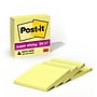 Post-it Super Sticky Notes, 4" x 4", Canary Collection, Lined, 90 Sheets/Pad, 4 Pads/Pack (675-4SSCY)~#|#~A91550ED-32DB-421D-98C8AD414D5DA2E9_sc7