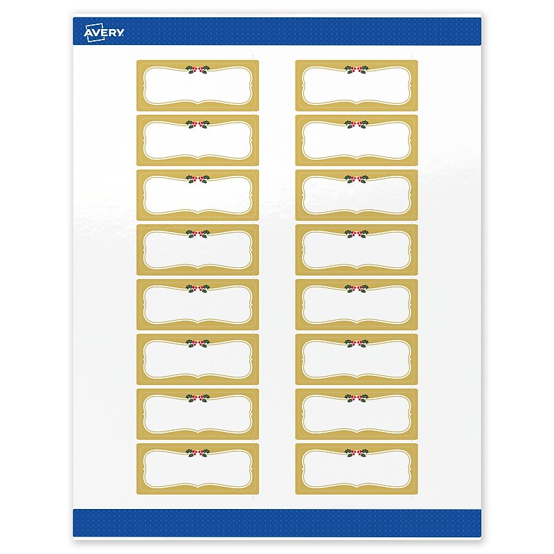 Avery Rectangle Multipurpose Labels, 1" x 2-5/8", White, 160/Pack (19479370468) image 1