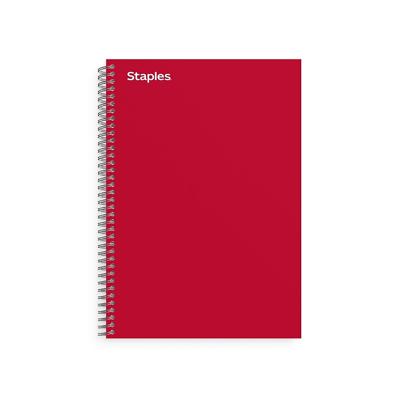 Staples® 3-Subject Subject Notebooks, College Ruled, 150 Sheets, Assorted (83360) image 1