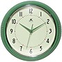 Infinity Instruments Round Retro Green Wall Clock, Aluminum, 12" (10940GR-12)~#|#~A919EAF0-E237-492C-8506E93A1DABC546_sc7