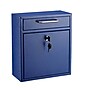 AdirOffice Steel Indoor/Outdoor Interoffice Drop Box Mailbox, Medium, Blue (631-05-BLU-PKG)~#|#~A91AC11F-23CC-48C4-902C45EFDA1AA016_sc7