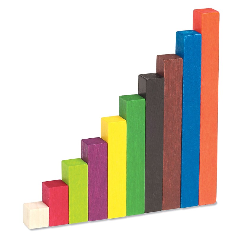 Cuisenaire Rods Small Group Set, Wood, Set of 155 (LER7514) image 1