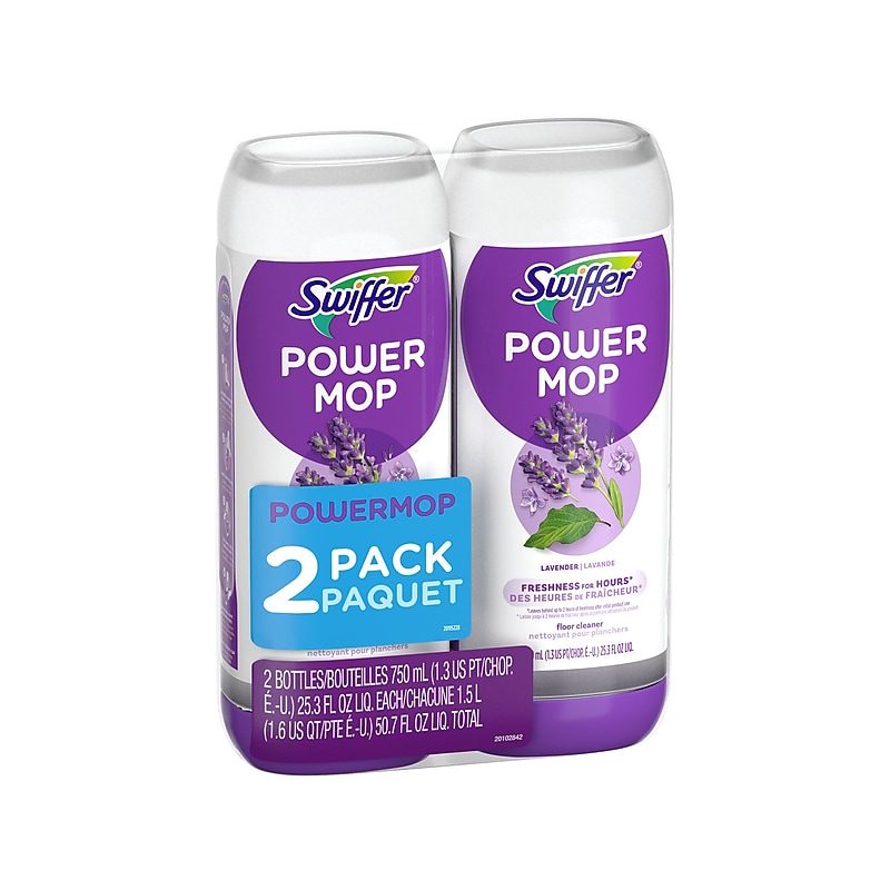 Swiffer PowerMop Floor Cleaner, Lavender Scent, 25.3 Fl. Oz., 2/Pack (08423) image 1