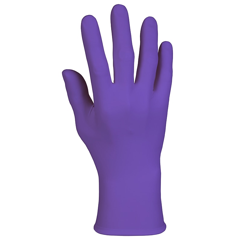 Kimberly-Clark Powder Free Nitrile Exam Gloves, Small, Purple, 100/Box (55081) image 1