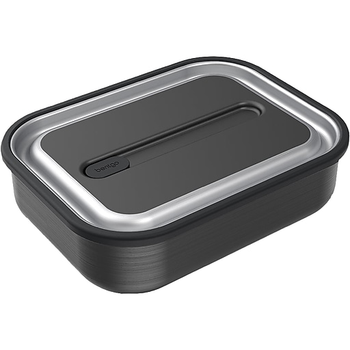 Bentgo MicroSteel Lunch Box, Carbon Black, 41 oz. (BGSTLCH-CB)
