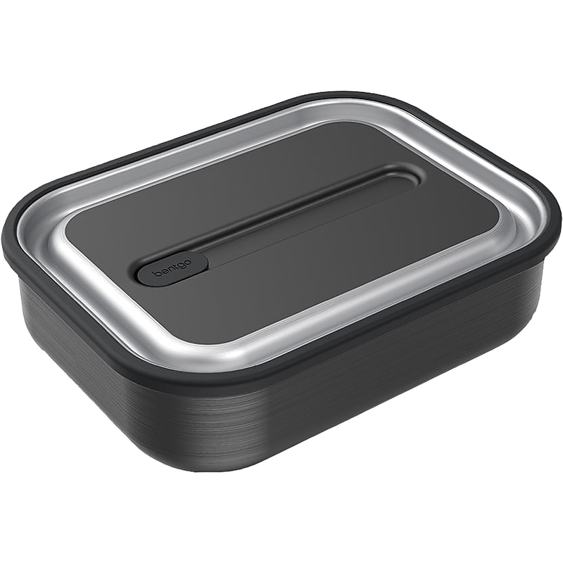 Bentgo MicroSteel Lunch Box, Carbon Black, 41 oz. (BGSTLCH-CB) image 1