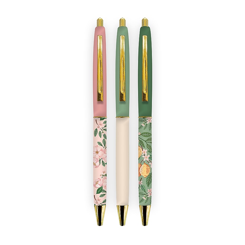 Blue Sky Bespoke Retractable Ballpoint Pen, Bold Point, Black Ink, 3/Pack (155572) image 1