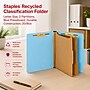 Staples Recycled Classification Folder, Letter Size, 2 Partitions, Blue Pressboard, Durable Construction, 20/Box~#|#~A92AF6AB-6D67-423B-9A4B668D7D8BFC77_sc7