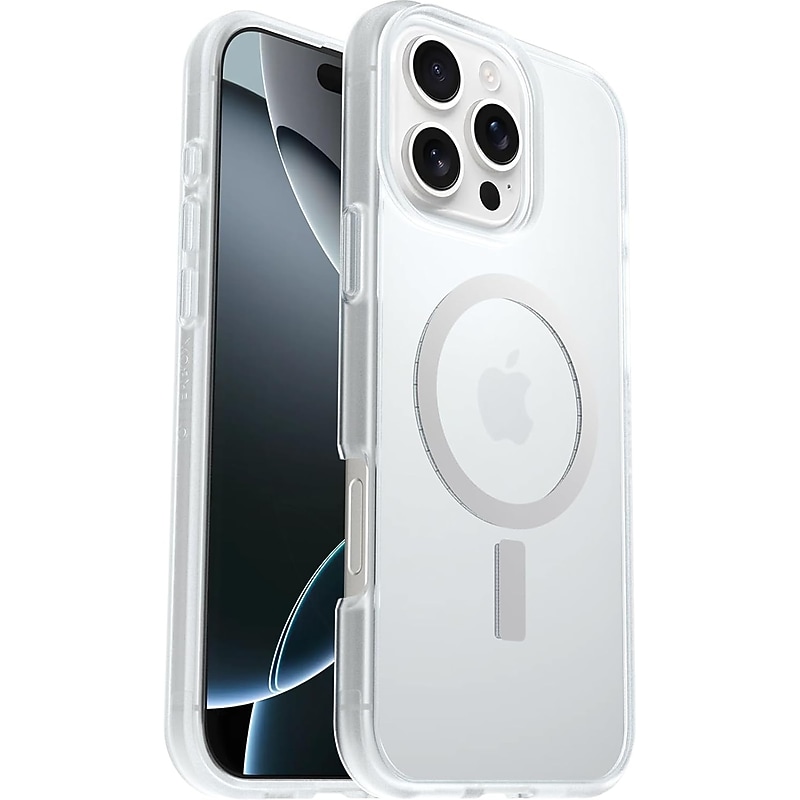 OtterBox React Series MagSafe Phone Case for iPhone 16 Pro Max, Shock Absorbing, Clear (77-99704) image 1
