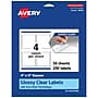 Avery Laser/Inkjet Square Glossy Labels, 4" x 4", Clear, 200 Labels/Box (94100)~#|#~A936A77F-3967-4110-855A662C0C5FCDFB_sc7
