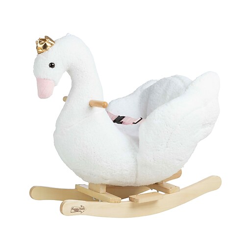 Happy Trails Swan Plush Rocking Horse