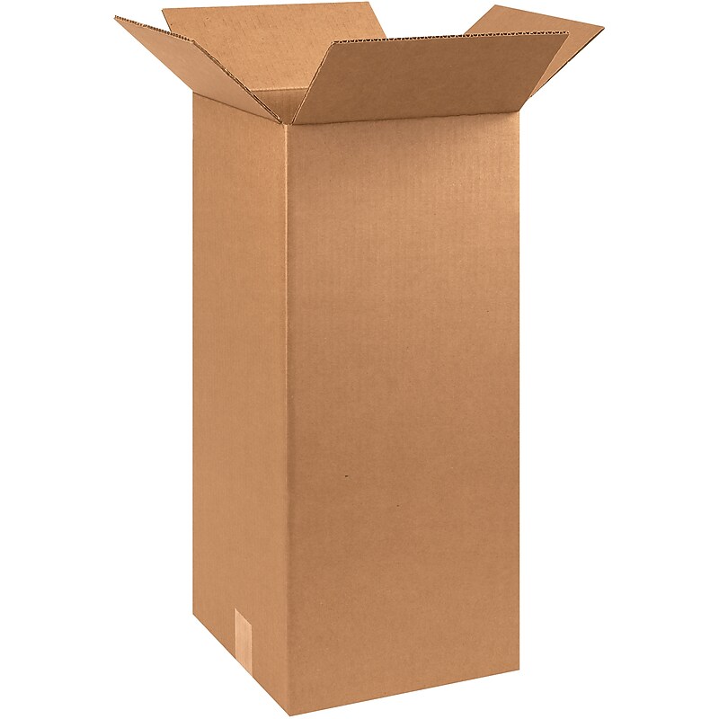10" x 10" x 24" Shipping Boxes, 32 ECT, Brown, 25/Bundle (101024) image 1